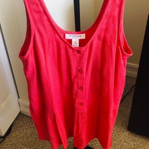 The beautiful pink blouse is comfortable